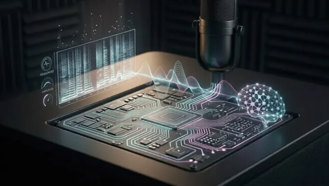 A low-frequency audio signal being processed by the sound card's hardware stack